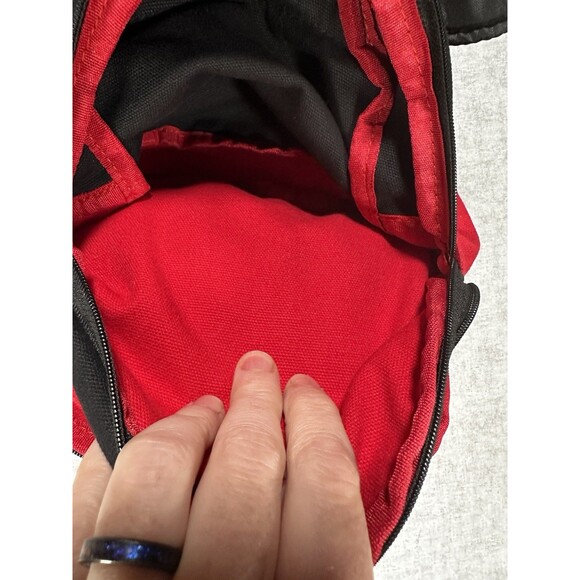 9” Ladybug Backpack For Kids Black and Red 2 Zipper Pockets Small - Picture 4 of 6